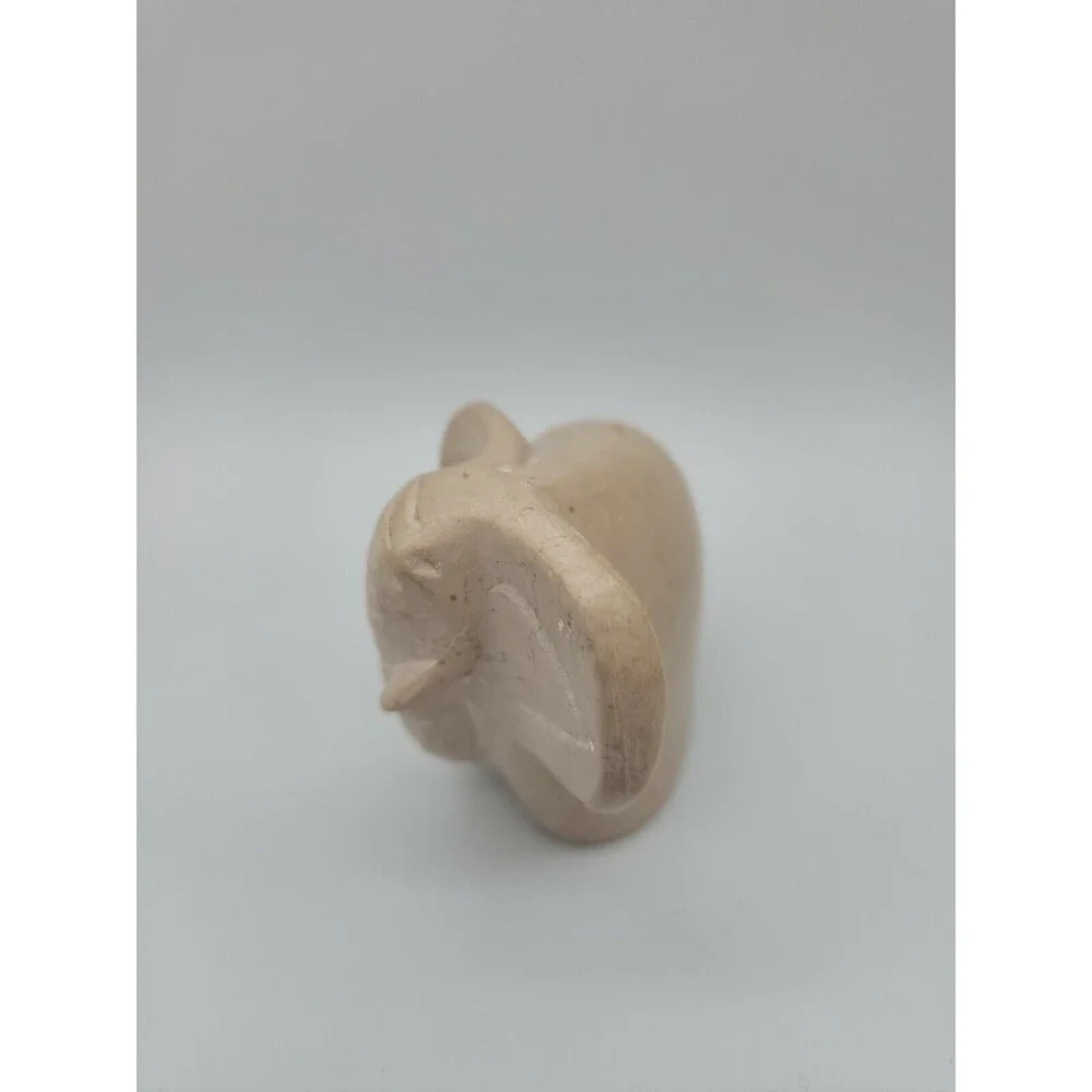 Elephant Vintage HAND CARVED STONE KENYA Figure Genuine Besmo Products